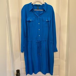 Lauren Ralph Lauren Blue Shirt Style Dress 18W